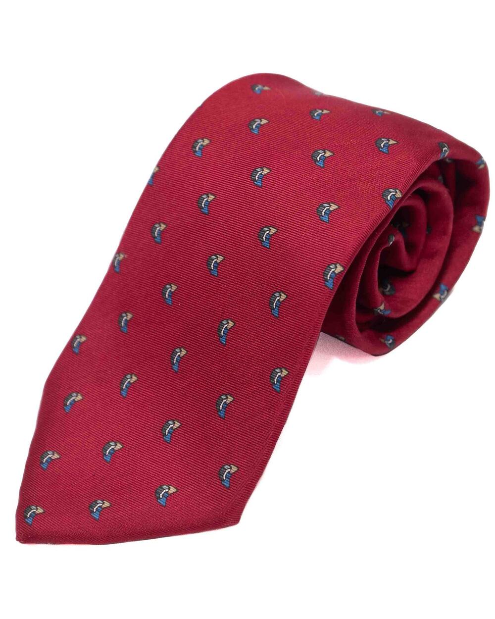 Christian Dior Vintage 100% Silk Red Necktie Neck Tie